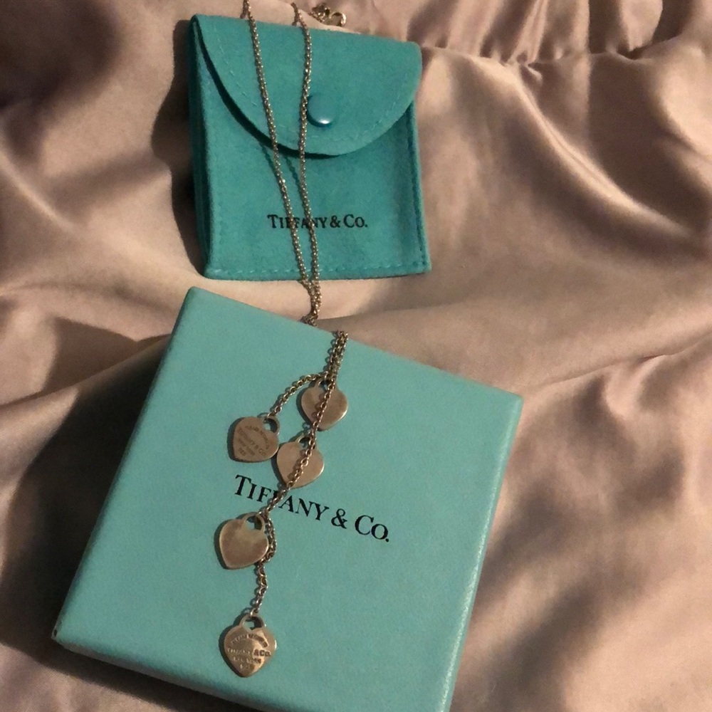 Tiffany & Co Return to Tiffany Mini Hearts Drop necklace in Silver